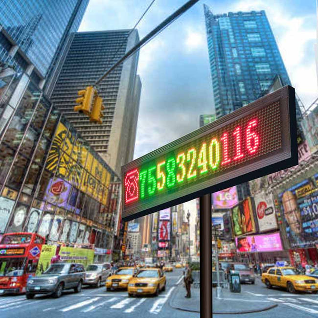 Leadleds 1.36M Outdoor Led Open Sign Neon Scrolling Message Board 4G Programmable Remotely Control Imagen secundaria del producto