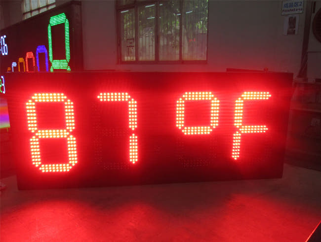 Leadleds Led Digital Display Outdoor Led Time Clock Temperature Display 4 Digit 7 Segment Led Sign Main image