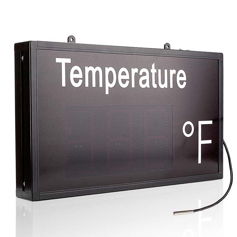 Lámpara LED solar Celsius, termómetro exterior