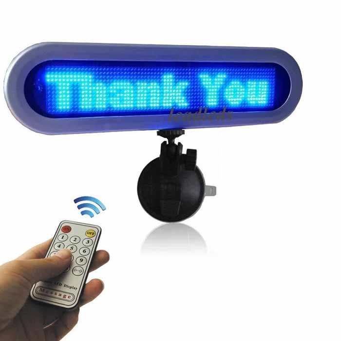 28 cm 12V Blue store window car rear window  LED scrolling display board South Korea Russia English advertising sign - Leadleds
