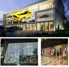 Leadleds Transparent LED Screen Poster Full Color Video Display WiFi Programmable, 40 x 40in