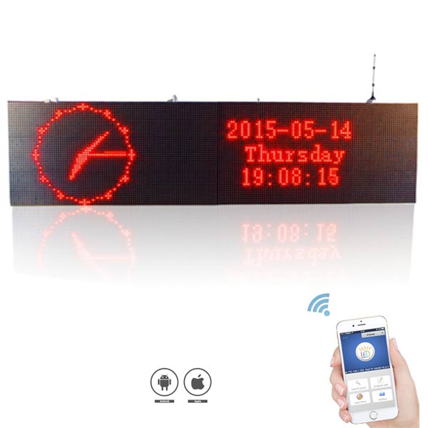 Leadleds Bigger Sign 2.88 x 0.96M Outdoor LED Screen Waterproof RGY Super Bright Message