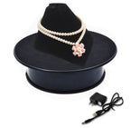 Leadleds Black Velvet Electric Motorized Rotating Display Turntable with Free Voltage AC Adapter - Leadleds