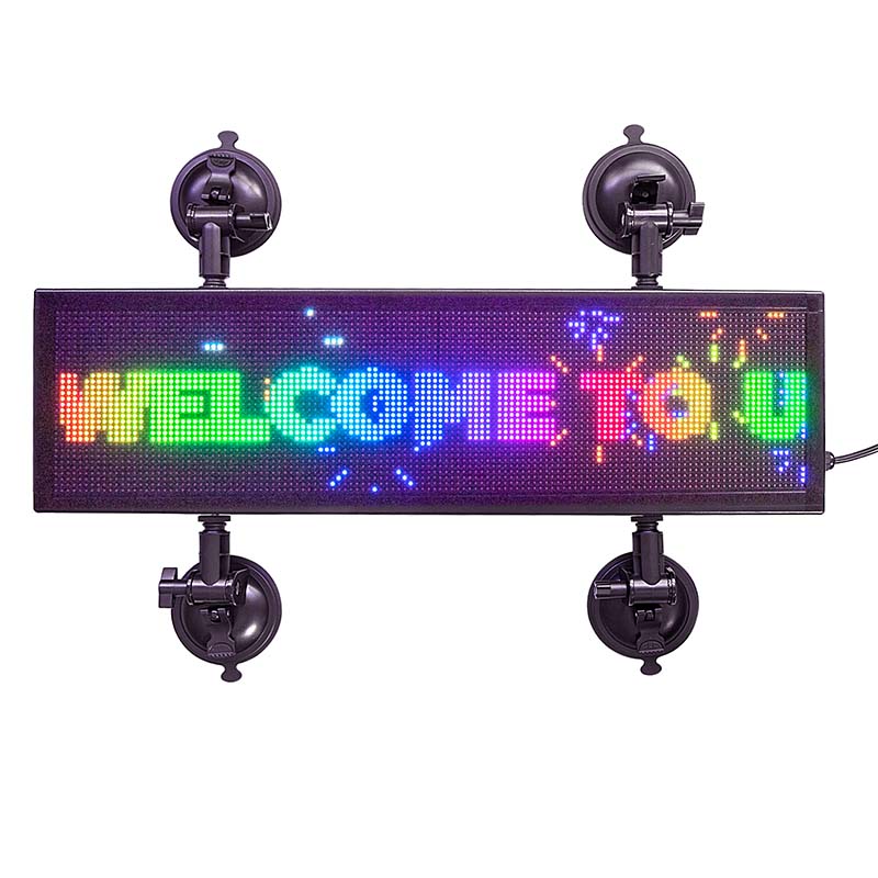 Leadleds Full Color Sign For Car Wireless Smart Led Car Sign DC9-36V Imagen principal del producto