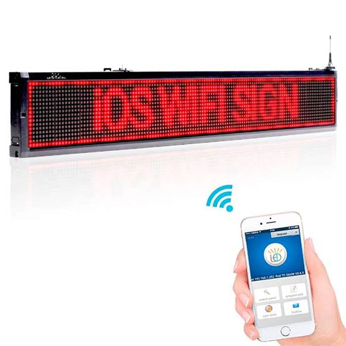 Leadleds 40 inches Led Billboard WiFi Programmable 3 Colors Message Digital Signage wholesale