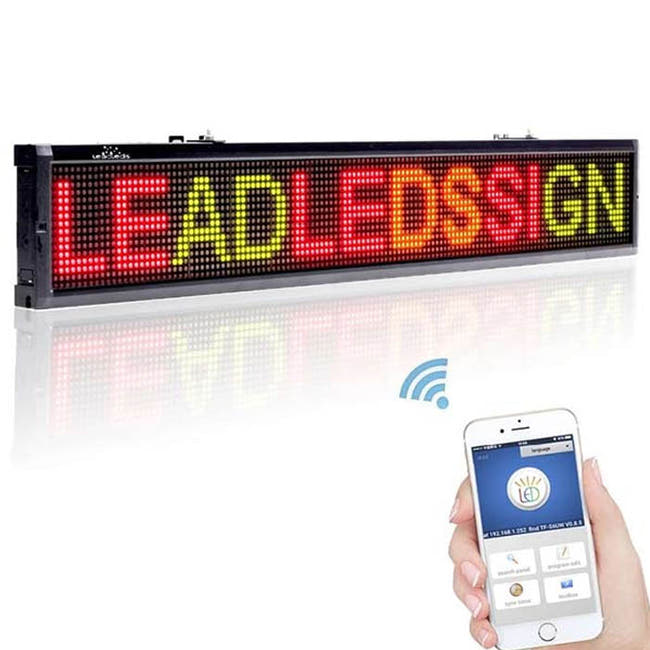 Leadleds 40 inches Led Billboard WiFi Programmable 3 Colors Message Digital Signage wholesale Main image